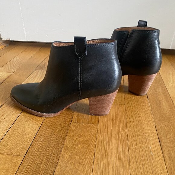 Madewell Billie Black leather ankle boots size 9 - Picture 4 of 7